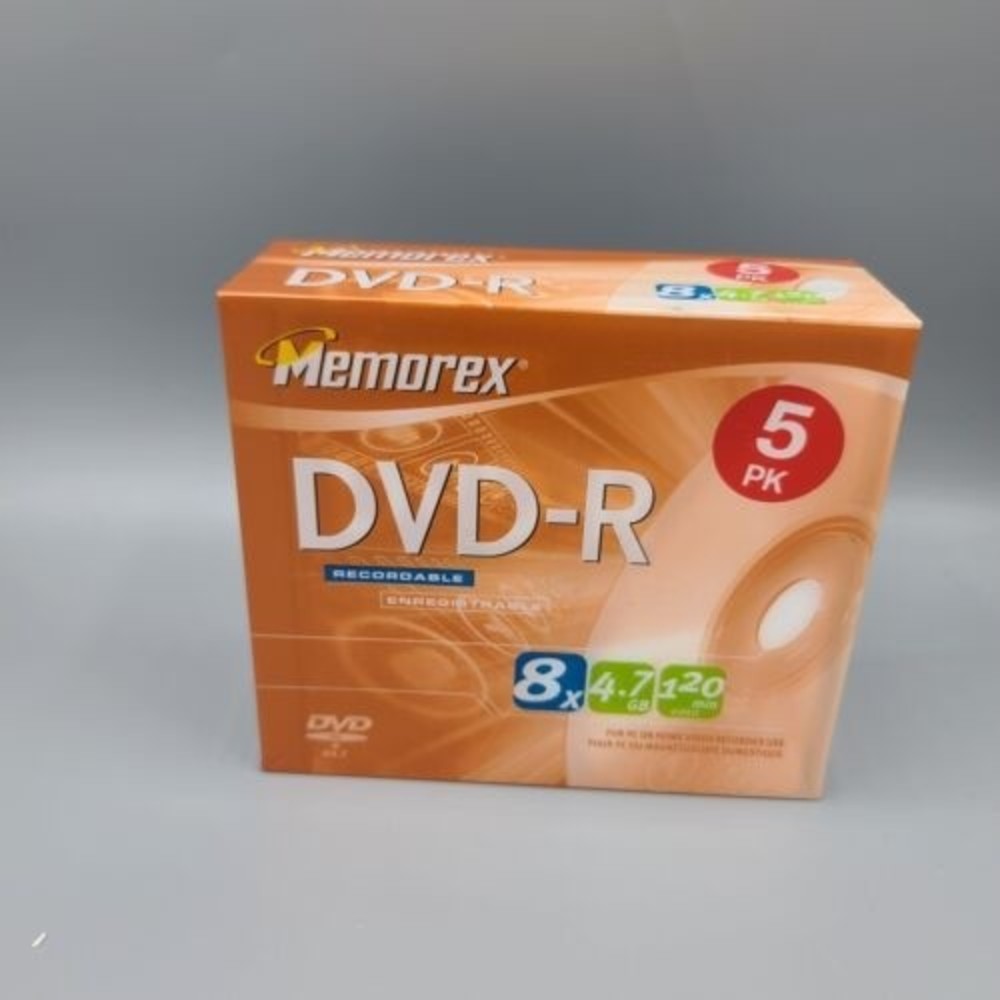 Memorex DVD+R 5 Pack 8X 4.7GB Media Discontinued Recordable 120 Min New Sealed